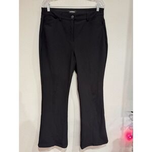 Express Womens Pants Black Size 12 Regular Editor Boot Career Polyester Blend